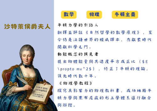 女性科學家-沙特萊侯爵夫人